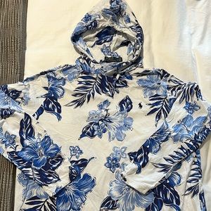 Mens XL Ralph Lauren Lightweight Floral Hoodie